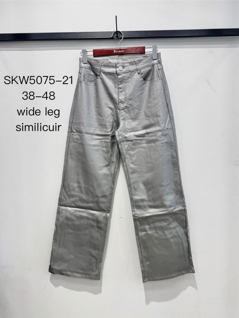 pantalon simili large