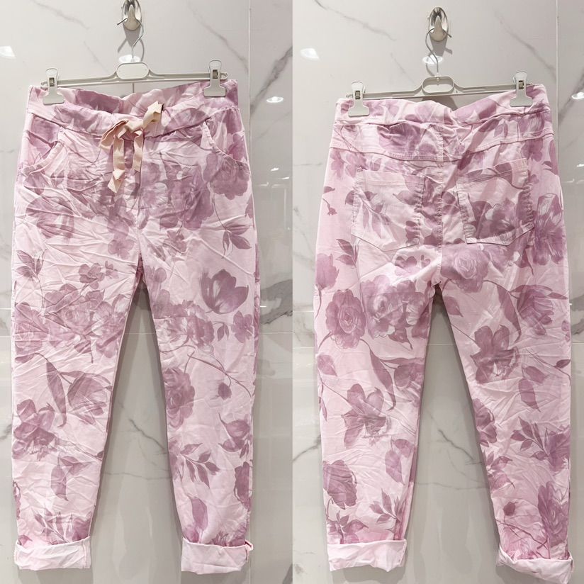 pantalon magique fleurs