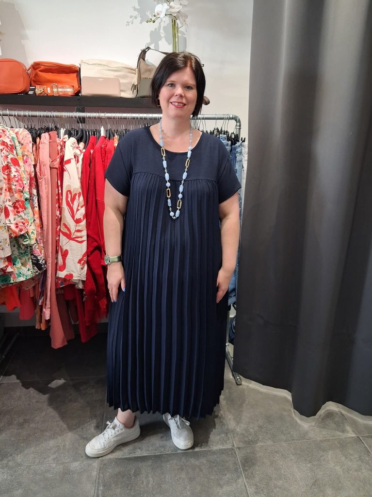 robe longue plissée